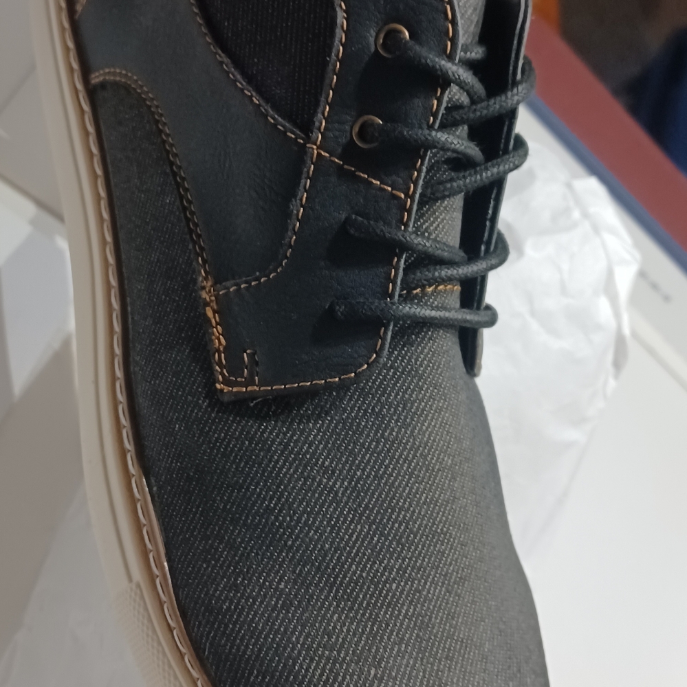 New Seven 91 men black shoes size 8